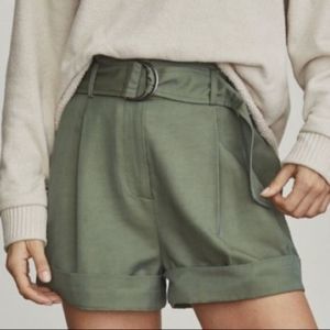 Elizabeth And James NWT green dressy girl high waist belted sz 14 shorts